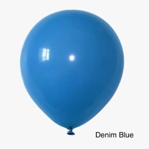 set 100 baloane latex retro 13 cm deep blue